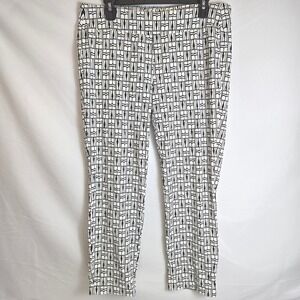 J. McLaughlin Newport Leggings Stretch Pants, Zip Pocket,‎ Black White, Medium